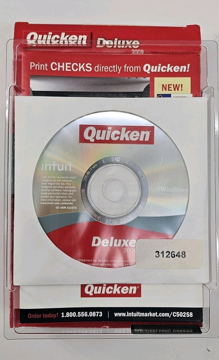 Intuit Quicken Deluxe 2009 Retail Box for Windows XP/VISTA