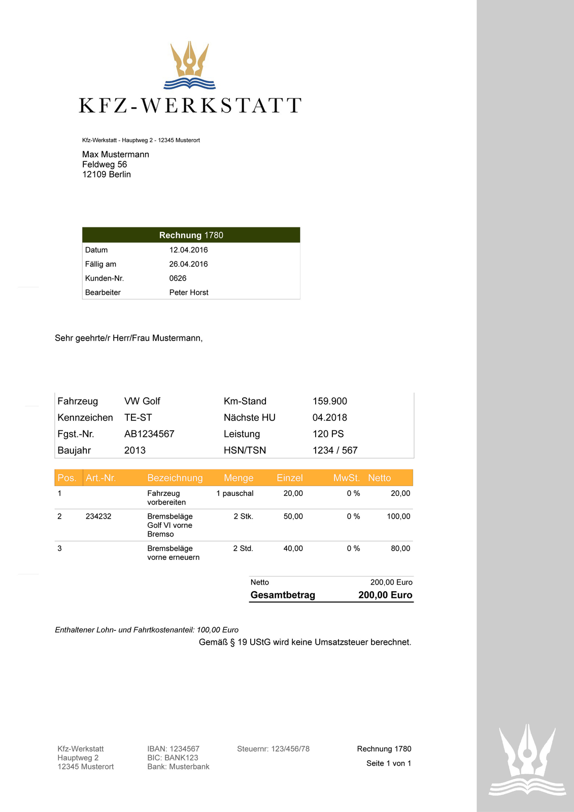 Car Invoice Software, Auto Repair Administration for Windows 10, Latest Version