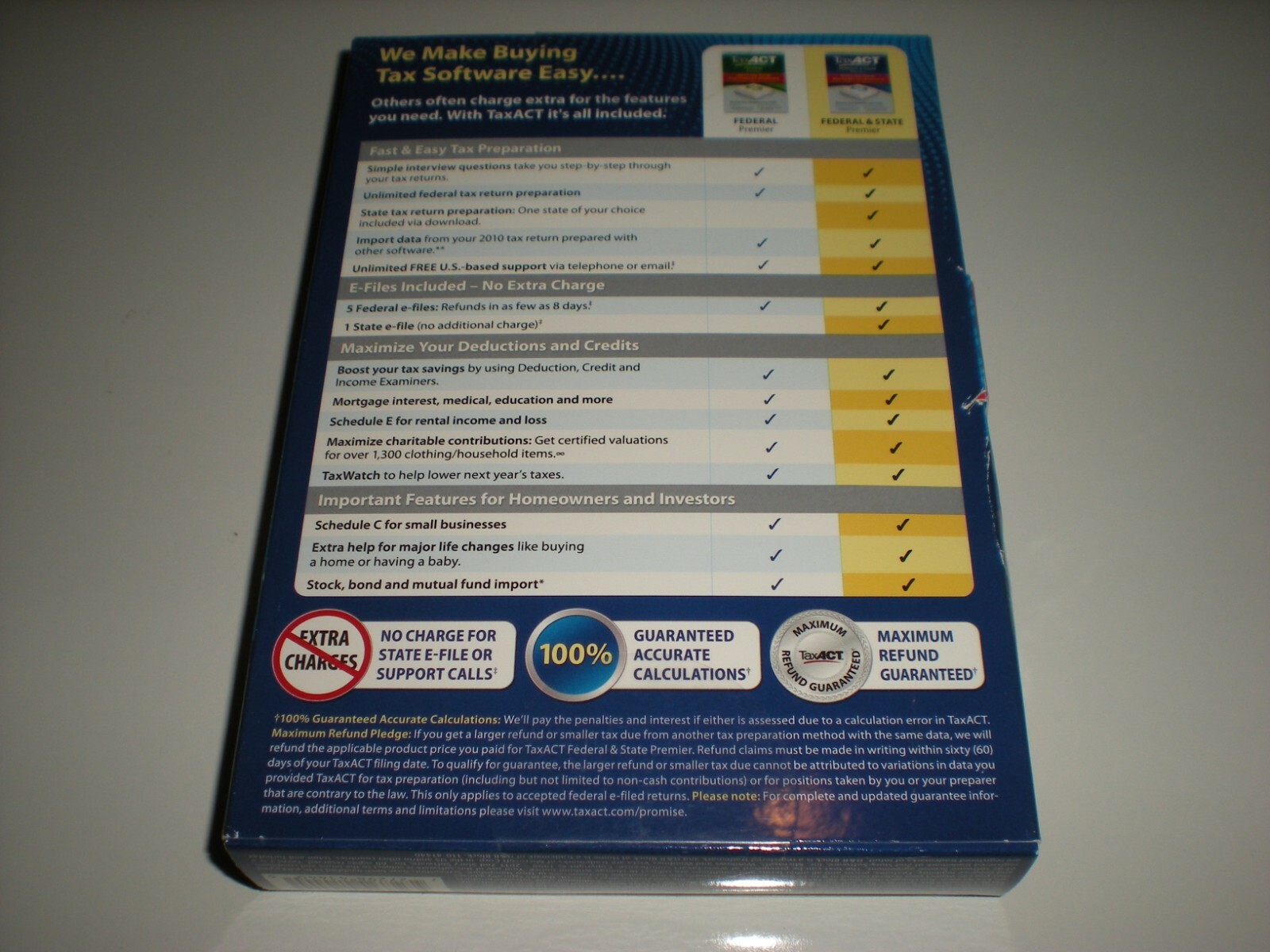TaxACT 2011 Premier with state. New in box. Tax ACT. For Windows. Software CD?