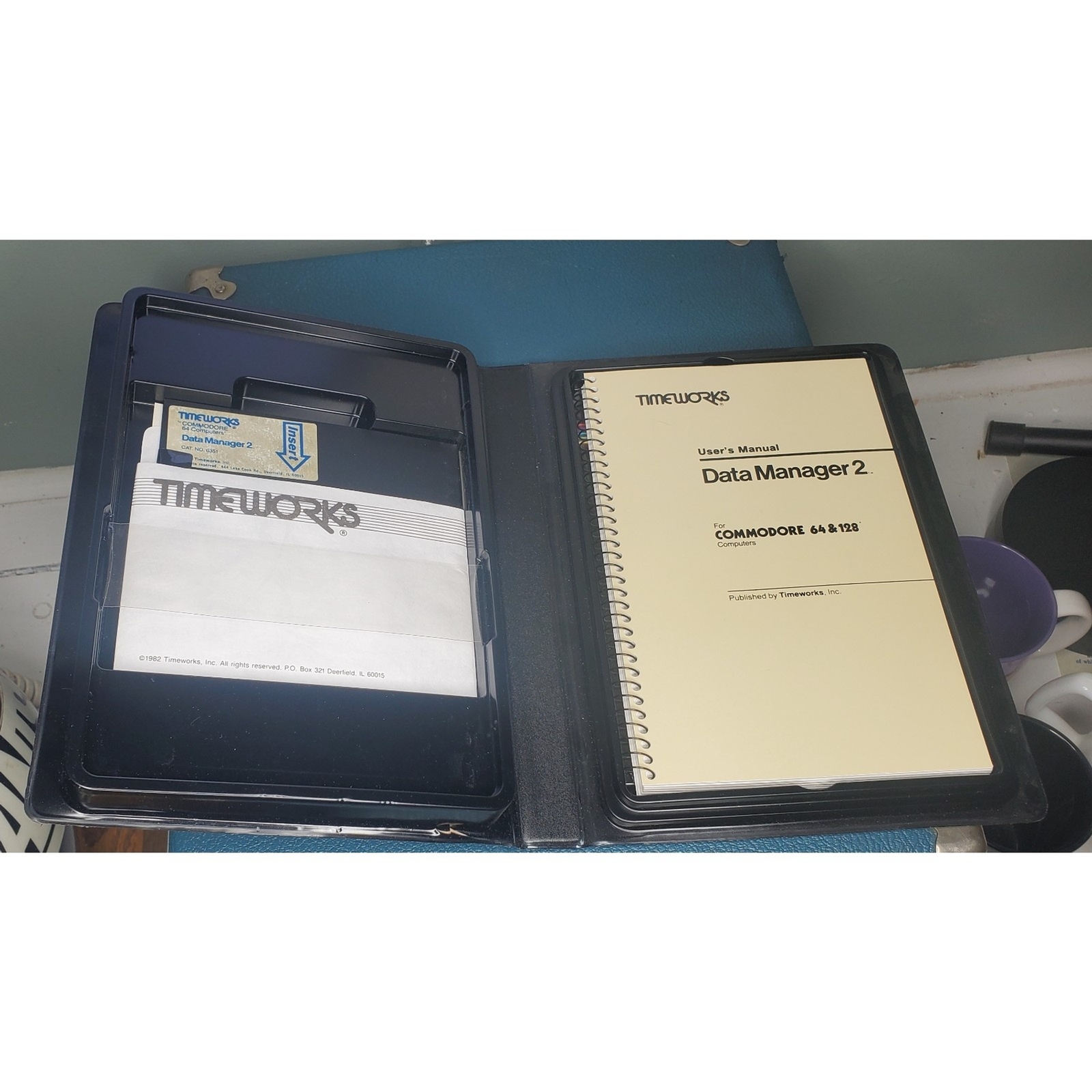 DATA MANAGER 2 by TIMEWORKS info manager C64 Disc software. 1983 excellent