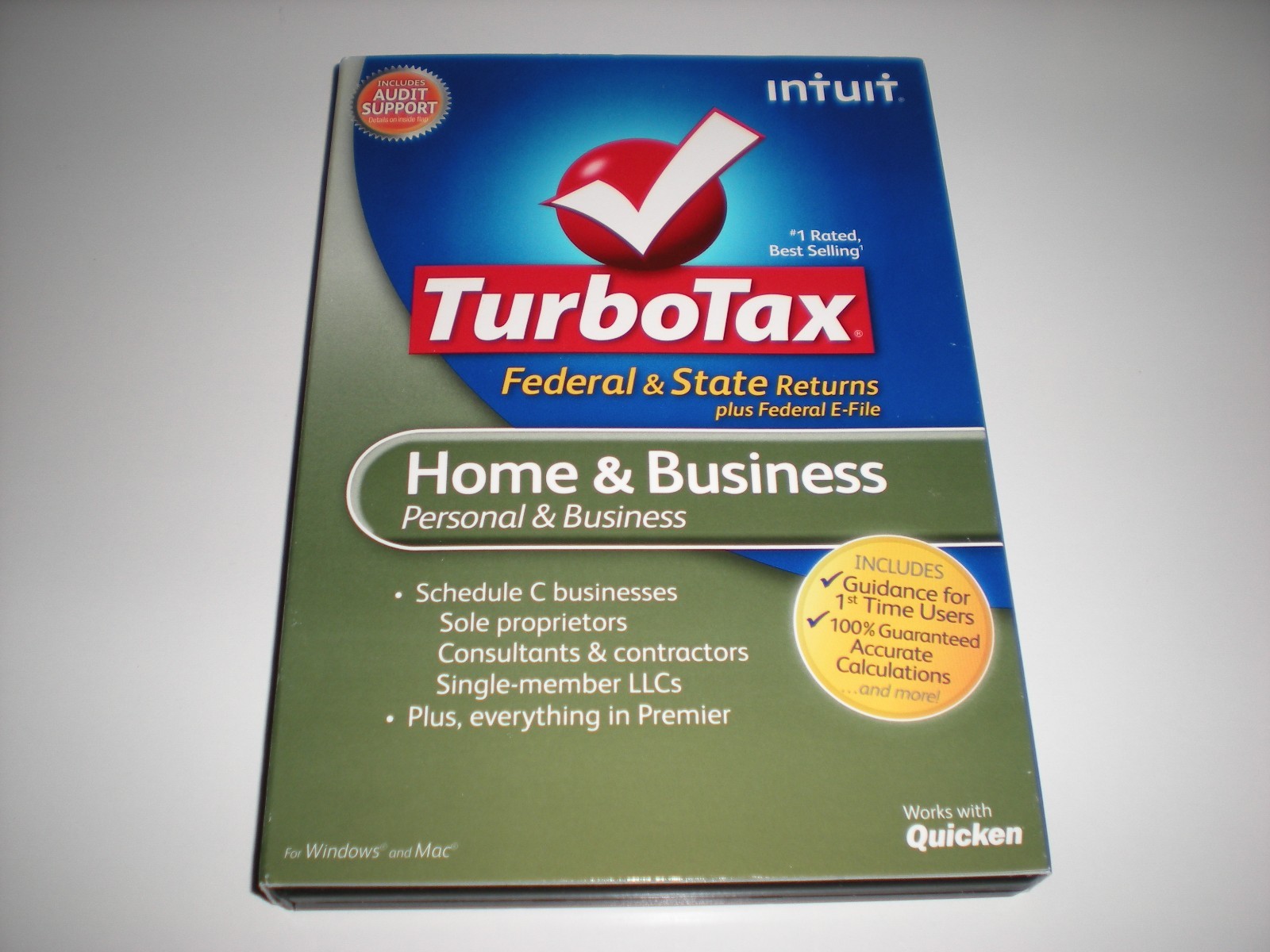 Turbotax 2012 Home & Business w/ state. New in box. (Prior tax year version).