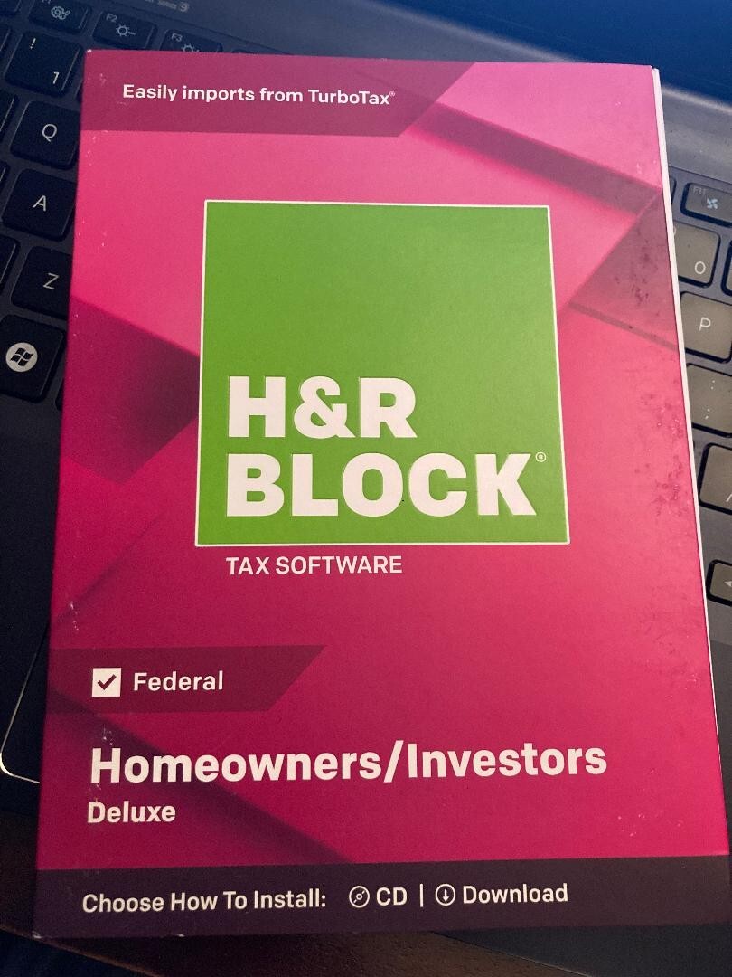 2018 H&R Block turbo DELUXE Federal Tax Cut New sealed CD in Box formerly TaxCut