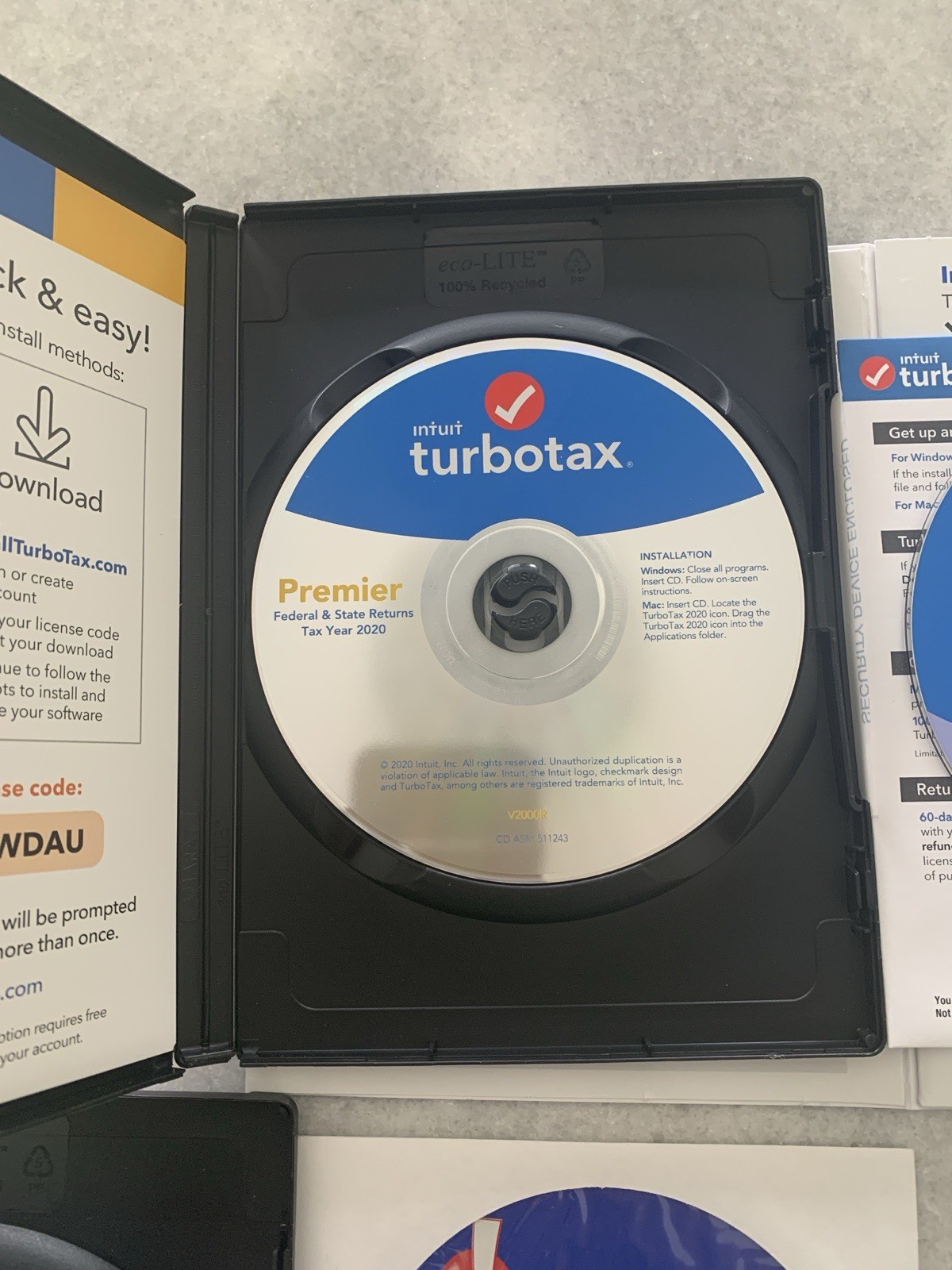 Turbo Tax CDs Mixed Years