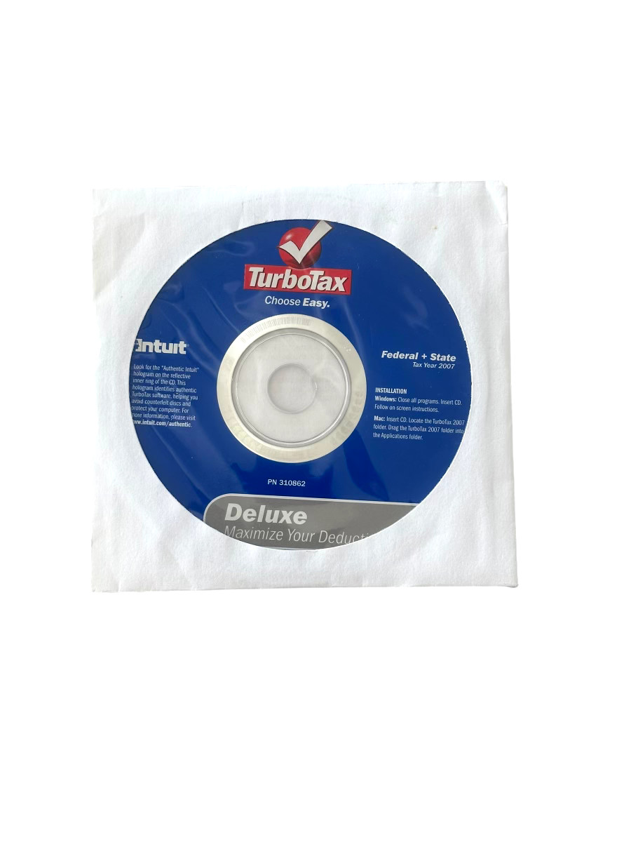 TurboTax Deluxe Federal+State Tax Year 2007 For Windows & MAC