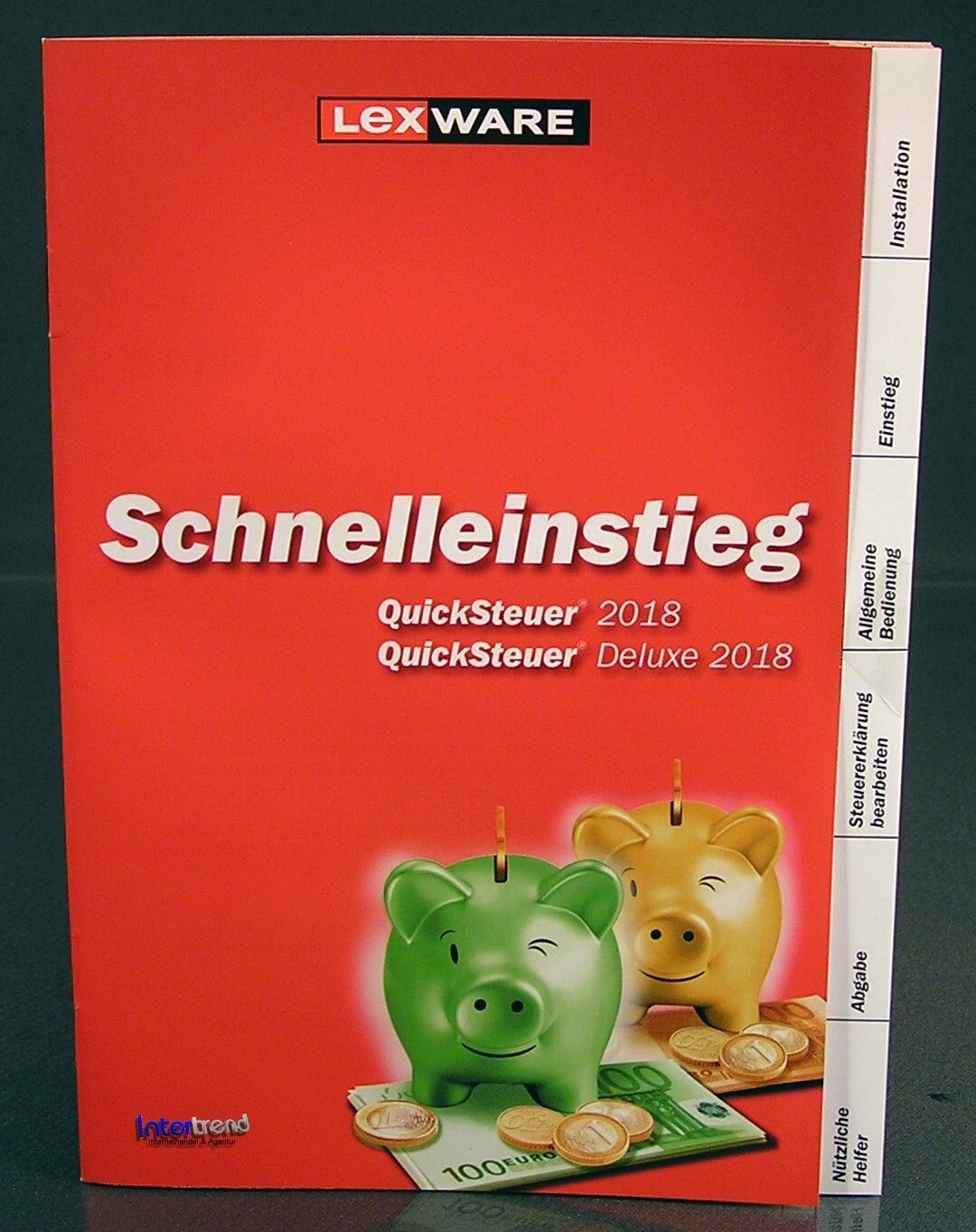 Lexware QuickSteuer Deluxe 2018 Full Version Box CD Manual + Konz Tax Year 2017
