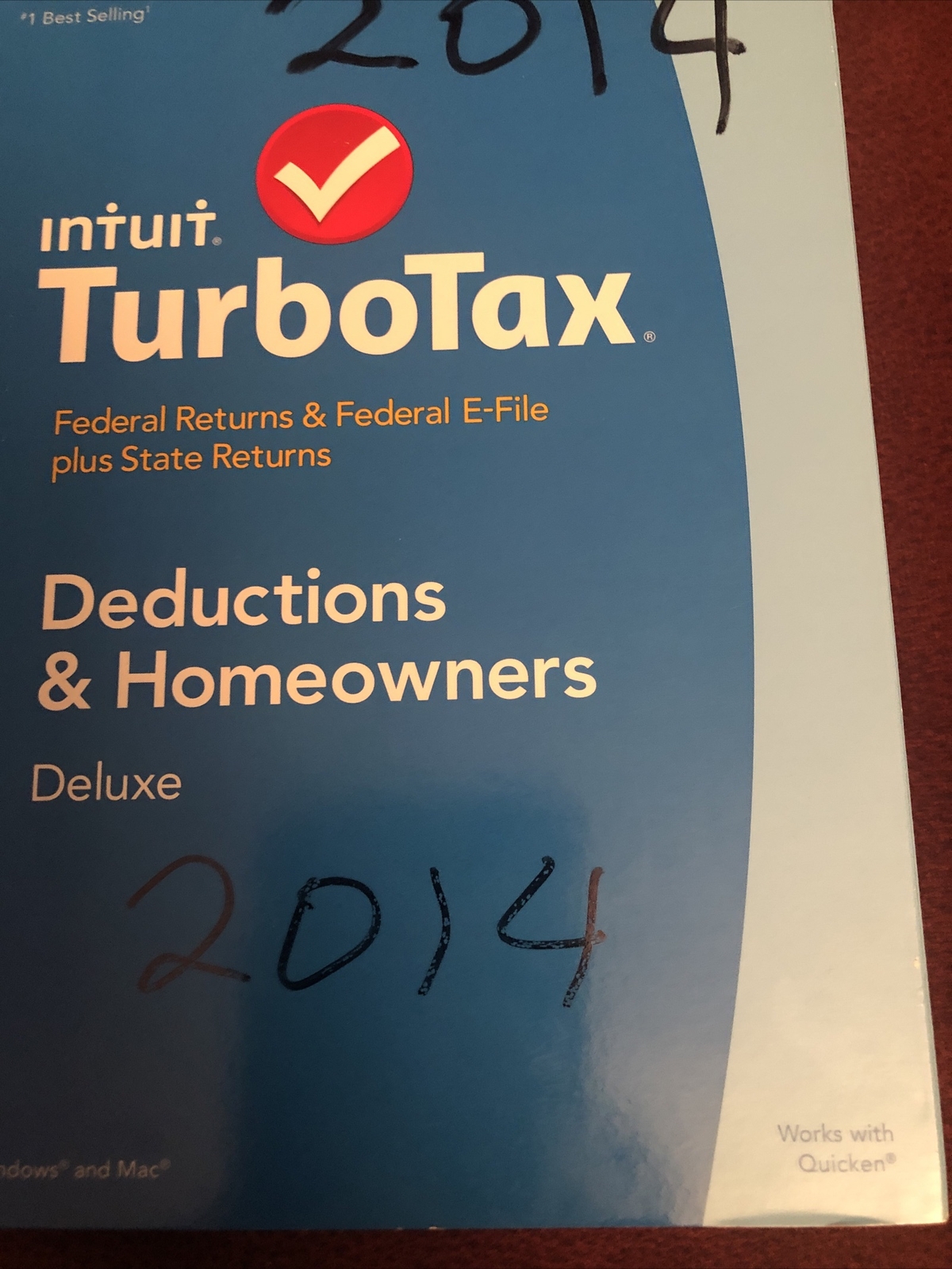 Intuit Turbo Tax 2014 Deluxe Deductions & Homeowners Edition Federal E-File Stat