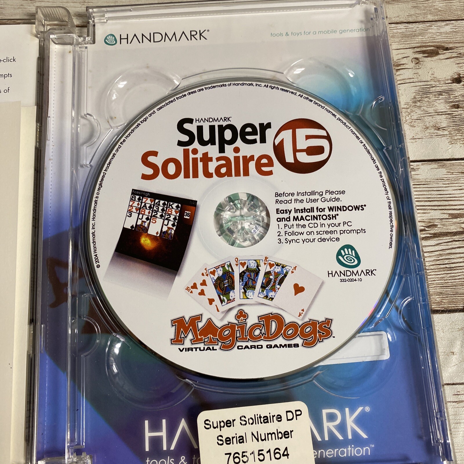 SUPER SOLITAIRE 15 GAMES FOR PALM OS OR POCKET PC BY HANDMARK Free Shipping