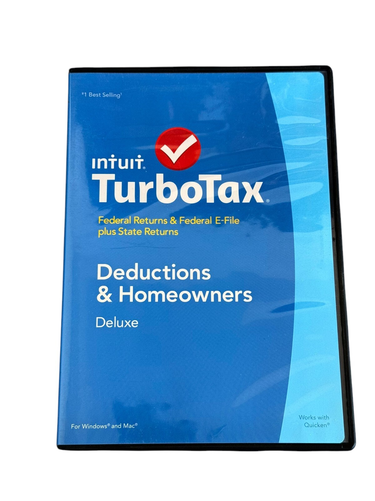 2014 TurboTax Deluxe Deductions & Homeowners Federal & State + Federal E-File