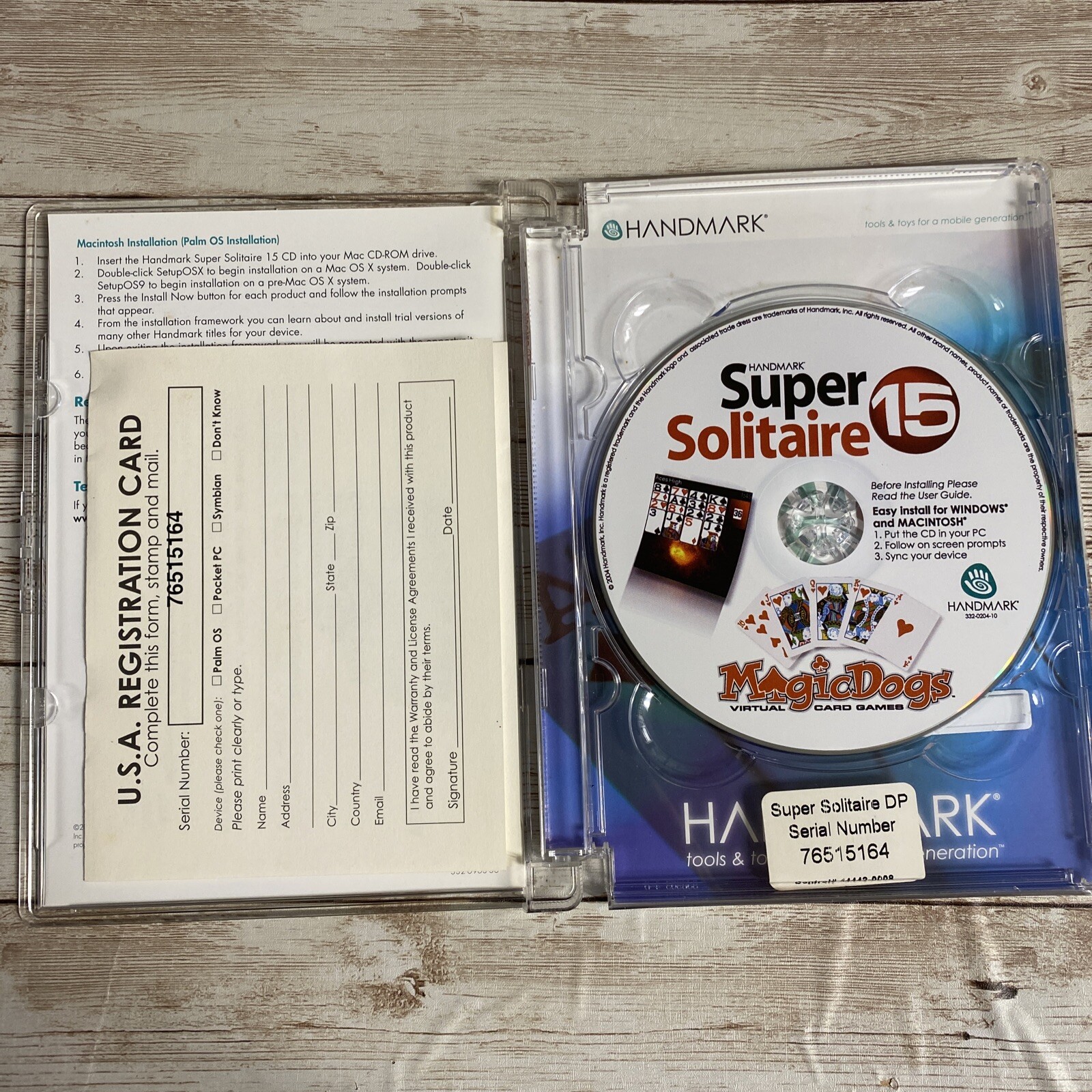 SUPER SOLITAIRE 15 GAMES FOR PALM OS OR POCKET PC BY HANDMARK Free Shipping