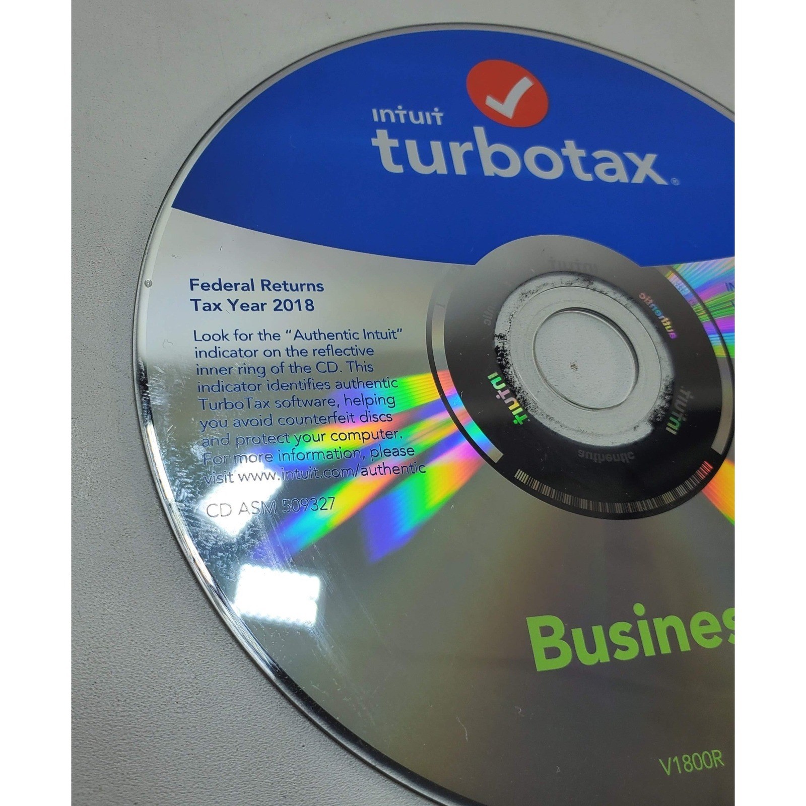 Intuit TurboTax Business 2018 Tax Year Federal Returns Windows PC CD-ROM CD ONLY