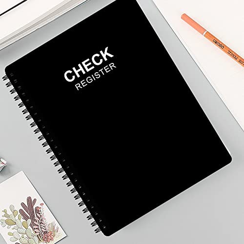 Check Register – A5 Check Book Register Books with Check & Transaction Black