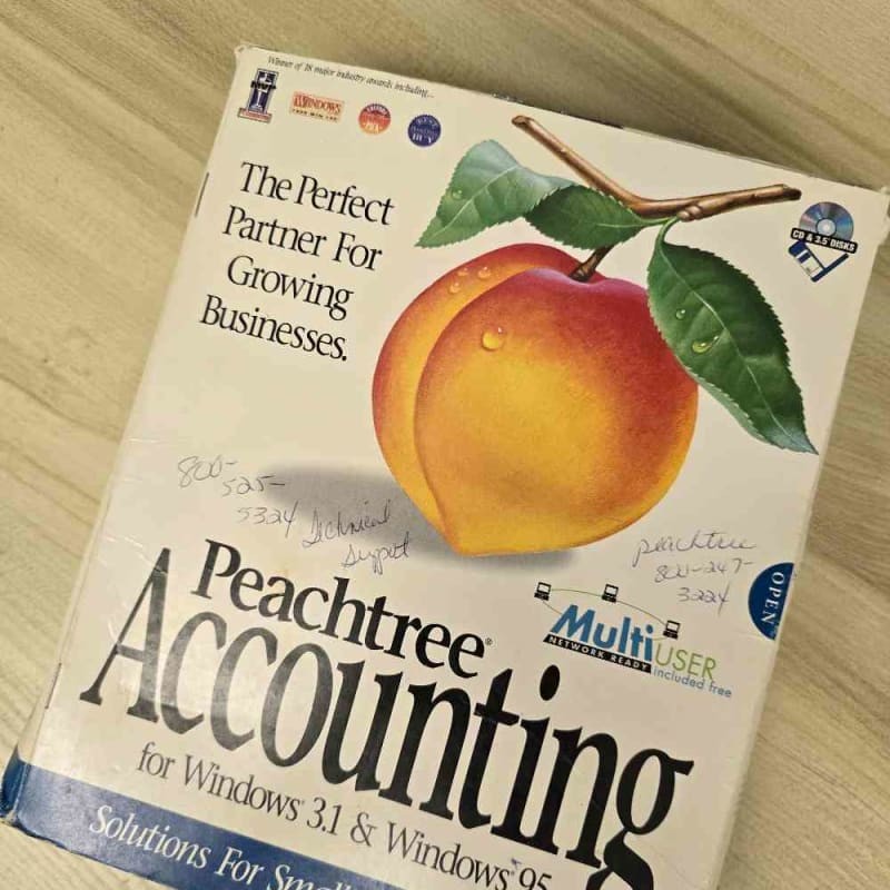 Peachtree Accounting for Windows 3.1 & 95 CD 3.5 Disks Small Business