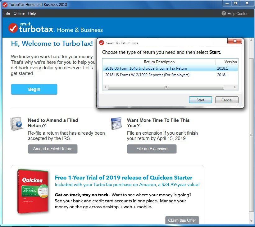 2018 TurboTax Home & Business federal e-file & state return for PC Download CD