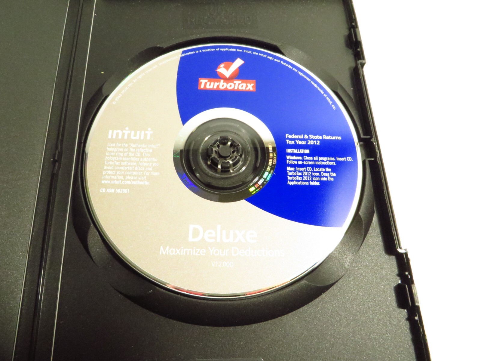 Intuit TurboTax Deluxe Federal State 2012 PC/Mac Software, FREE 2-3 Day Ship!!!
