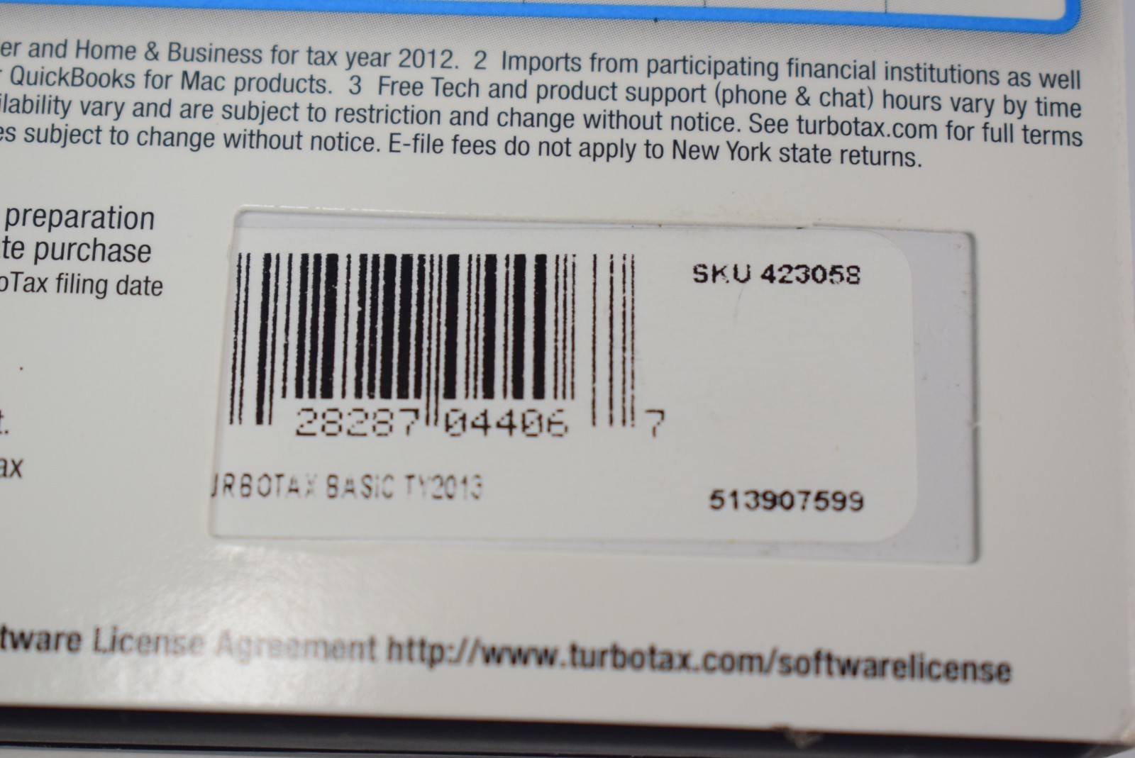 Intuit Turbo Tax Basic 2013