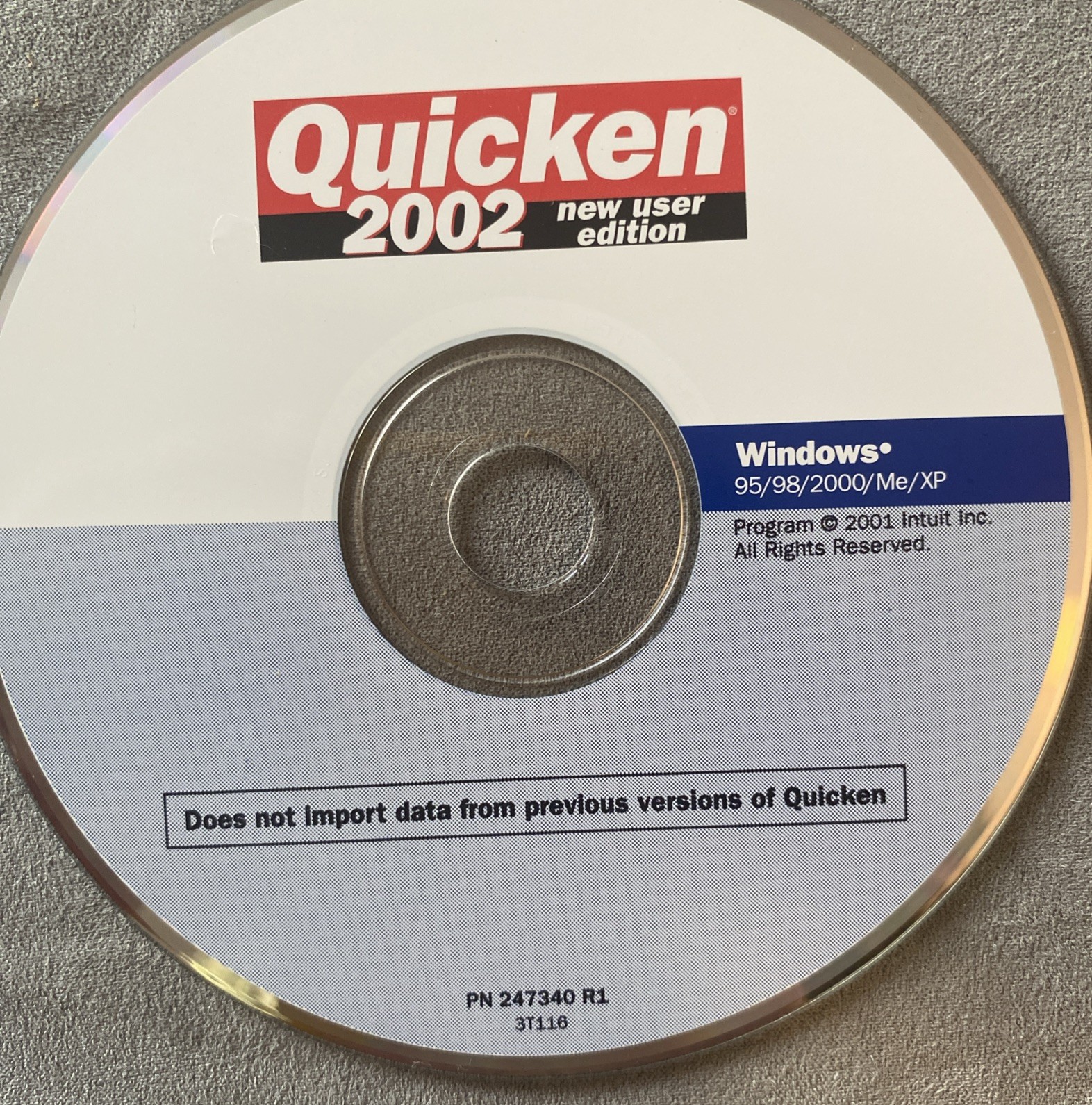Quicken 2002 New User Edition Software CD