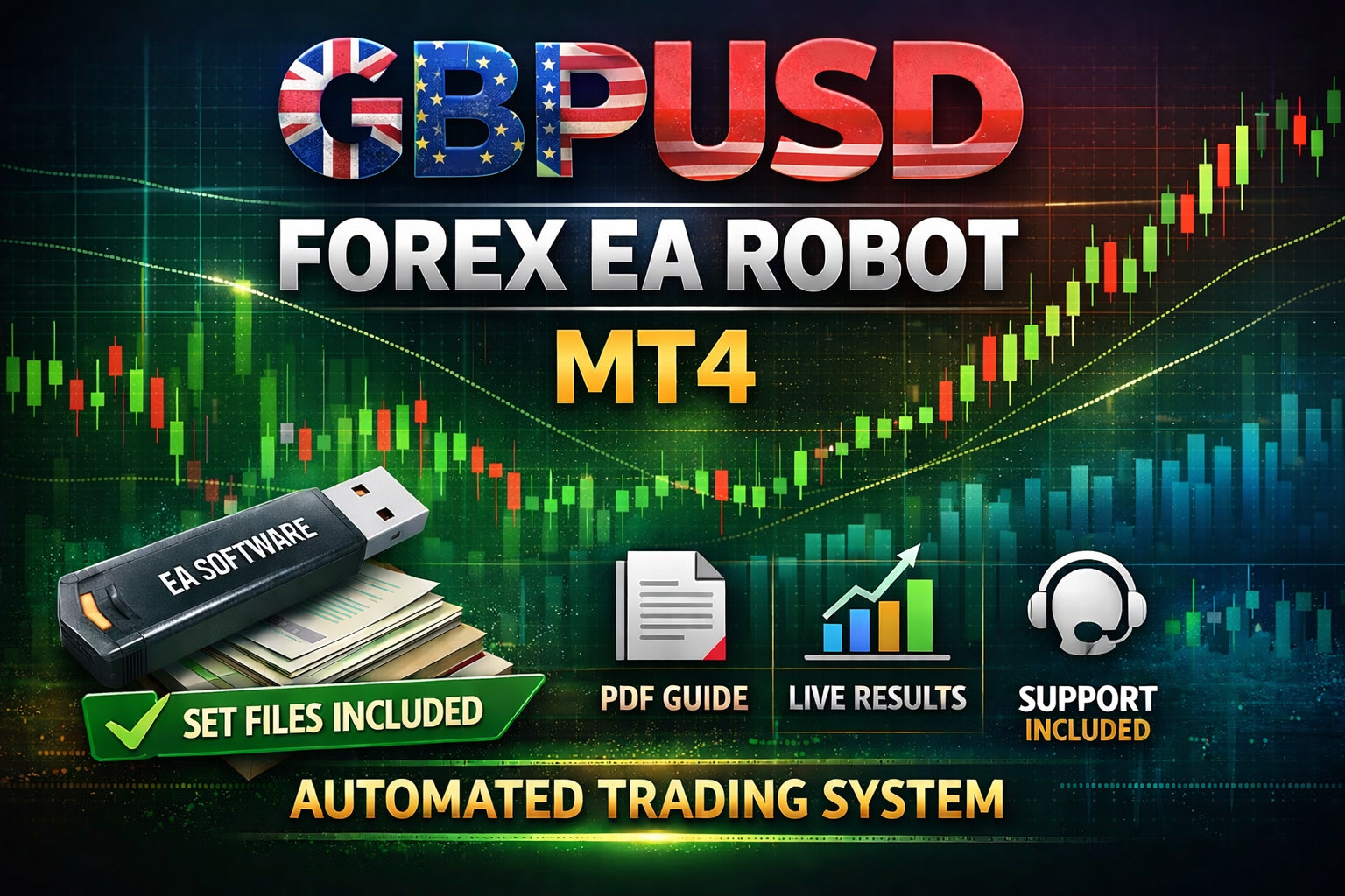 ✅Nexus GBPUSD EA MT4 | Auto Trade Robot + Risk Modes + PDF Setup Guide