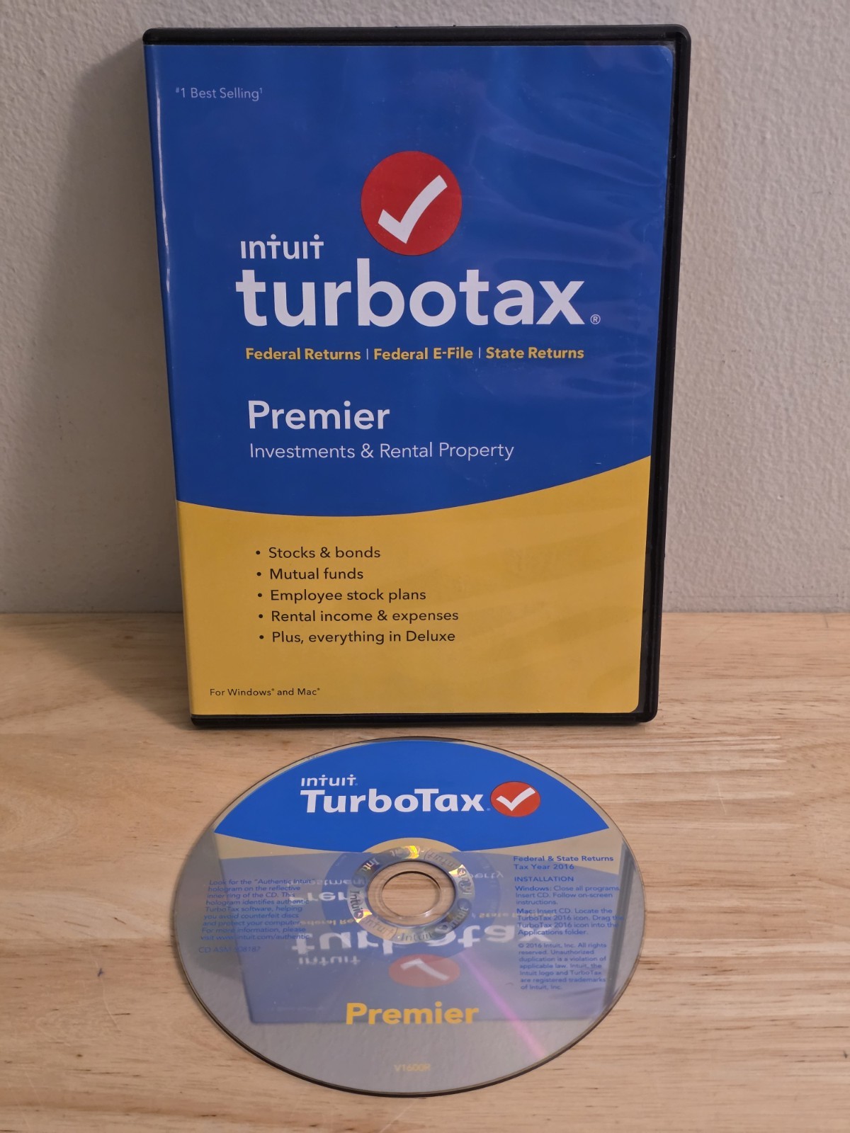 Intuit TurboTax Premier 2016: Federal & State, Investments & Rental Property