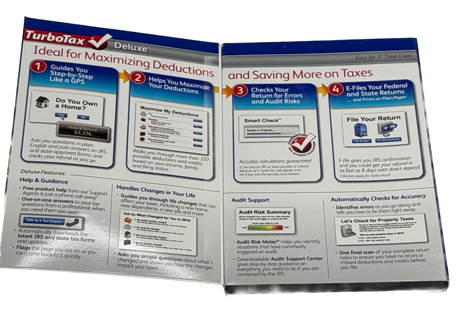 TurboTax Deluxe For Tax Year 2010 Federal and State Includes Federal E-File