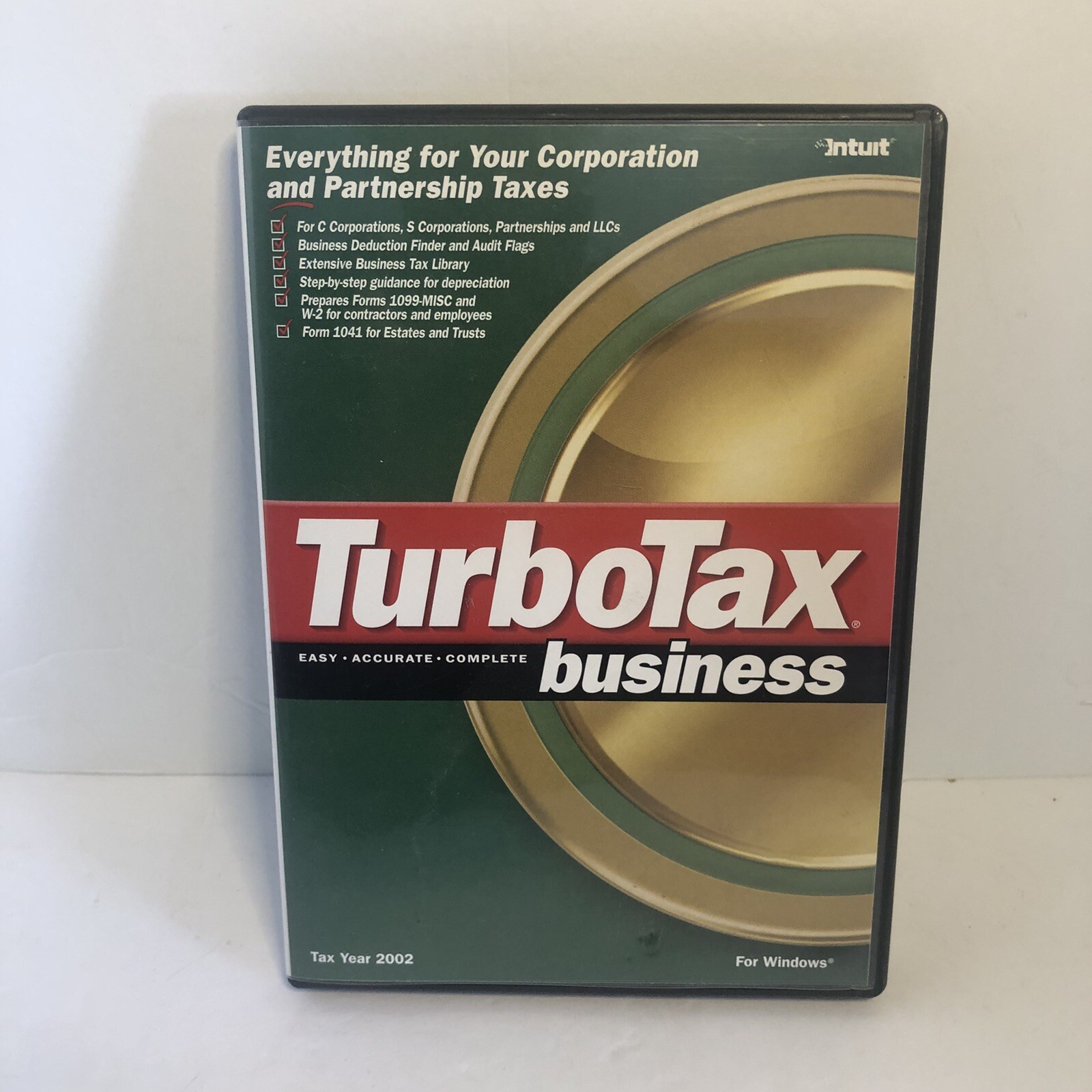 Turbo Tax Business Tax Year 2002. Intuit. For Windows