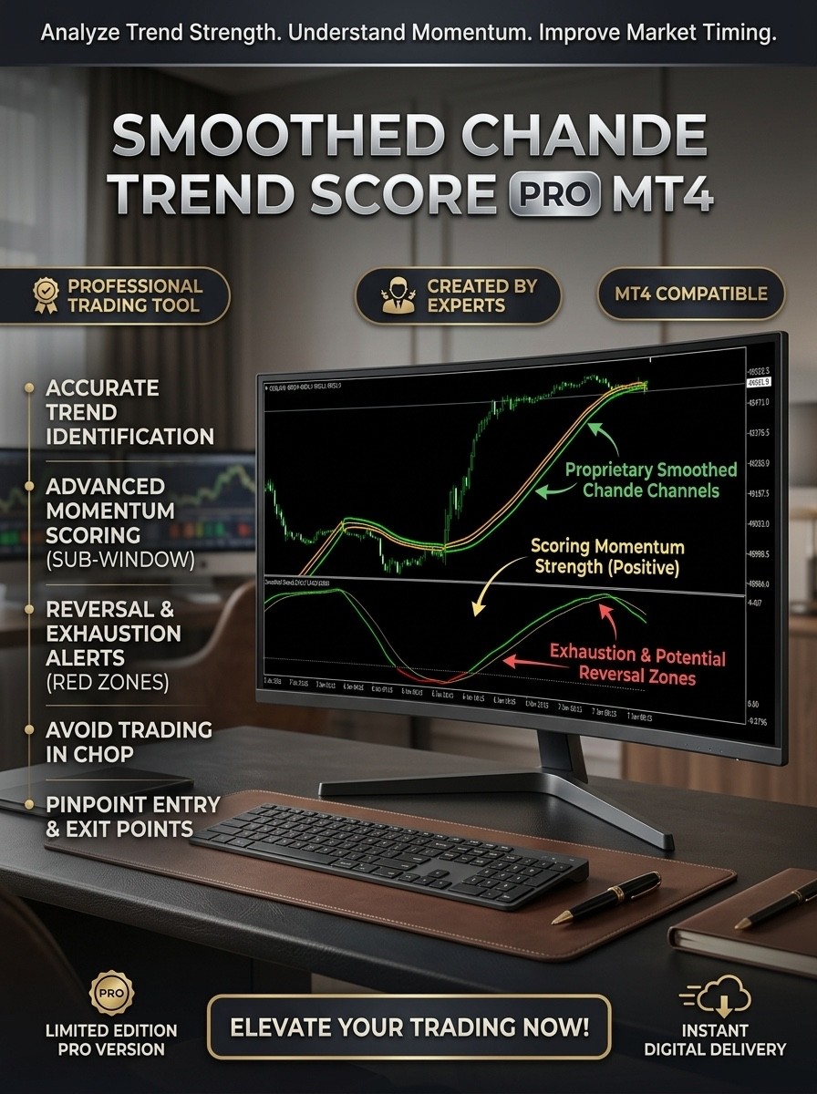 NEW!!! 📊Chande Trend Score Smoothed Indicator – MT4 | Digital Download