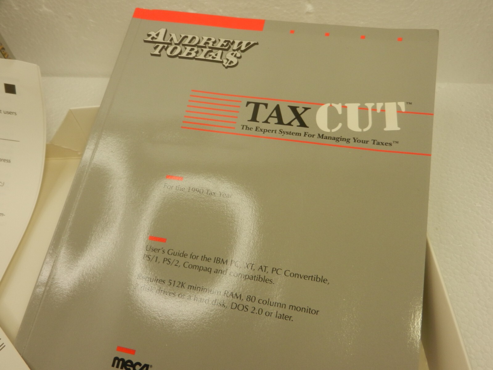 Vintage – Andrew Tobias Tax Cut MECA Software 3.25” 5.25″ Disks for Windows