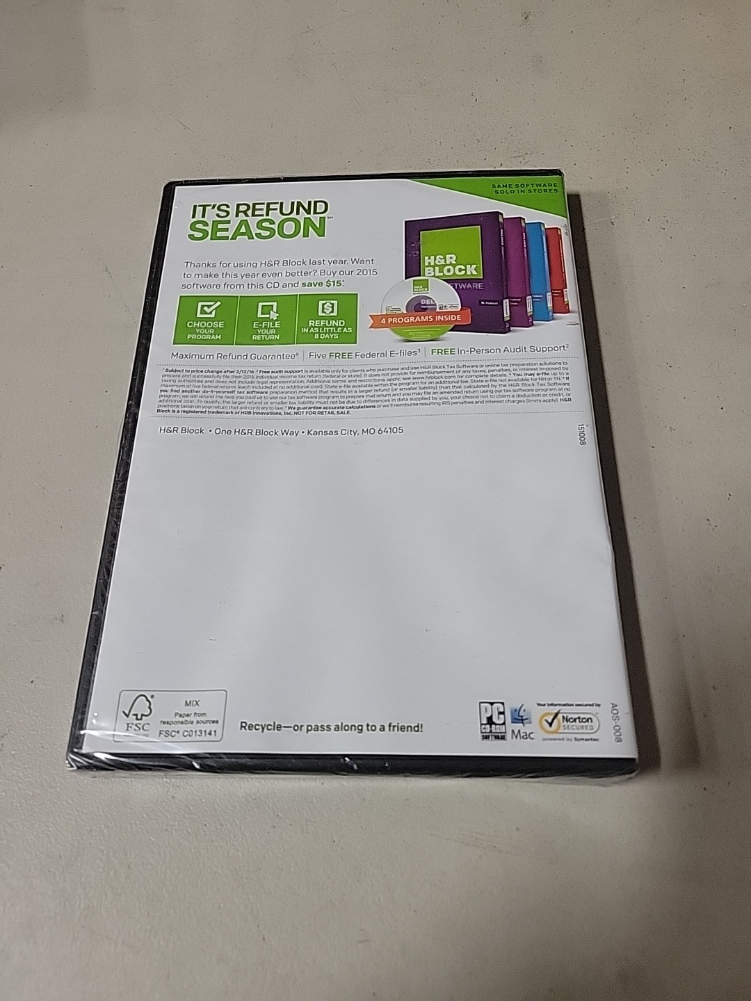 H&R Block Tax Software Save Time Save Money Get Help With Your Taxes New Sealed