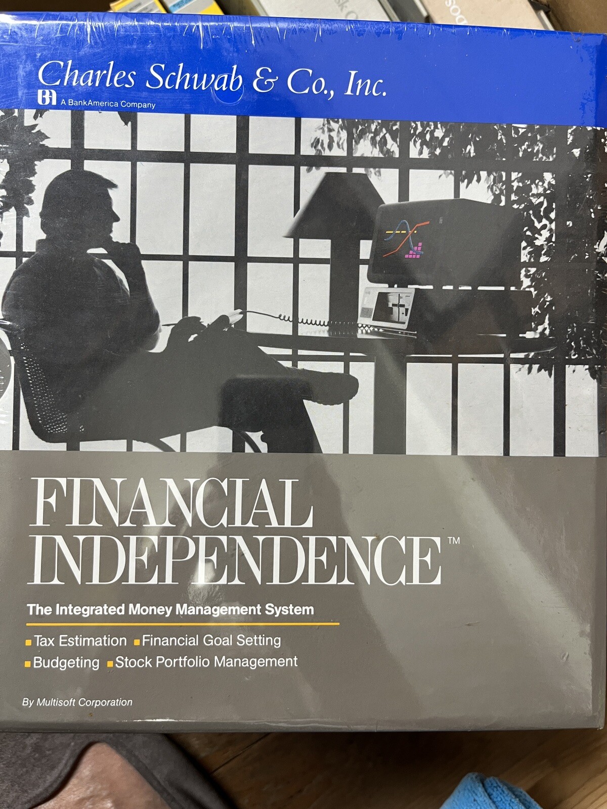Financial Independence Charles Schwab-Broderbubd Software Vtg Sealed 80s