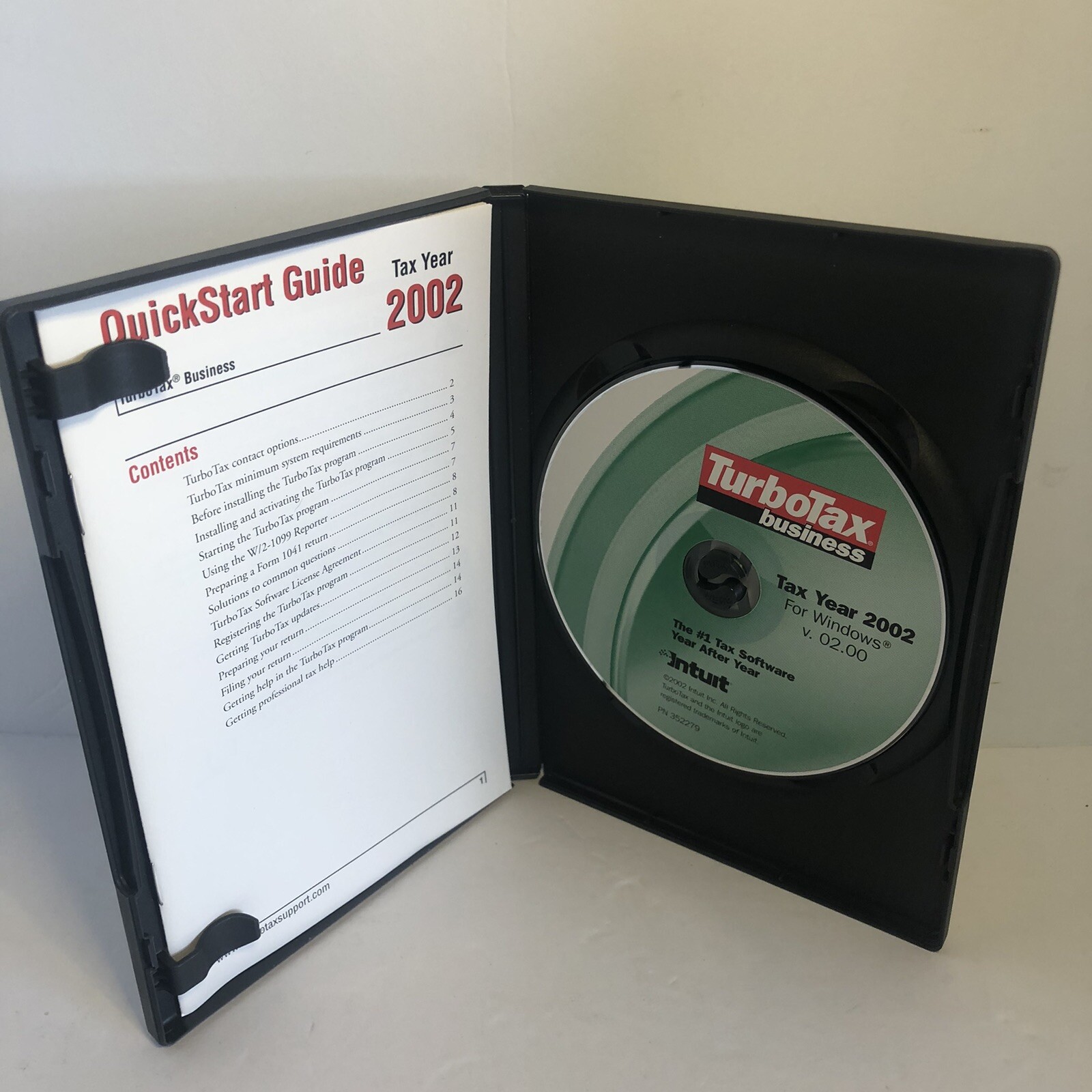 Turbo Tax Business Tax Year 2002. Intuit. For Windows