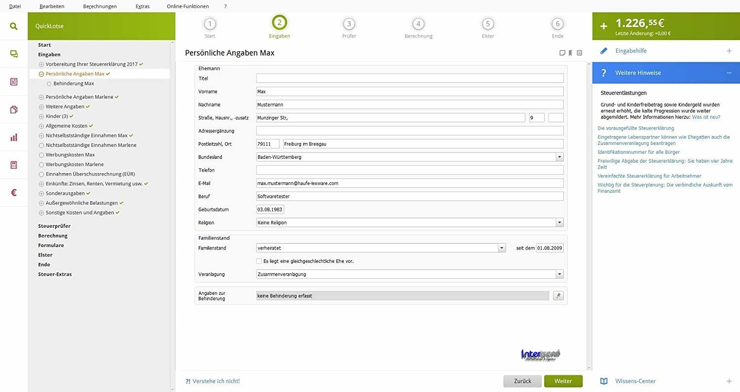 Lexware QuickSteuer 2022 Vollversion Box, CD, Handbuch (PDF) Steuerjahr 2021 NEU