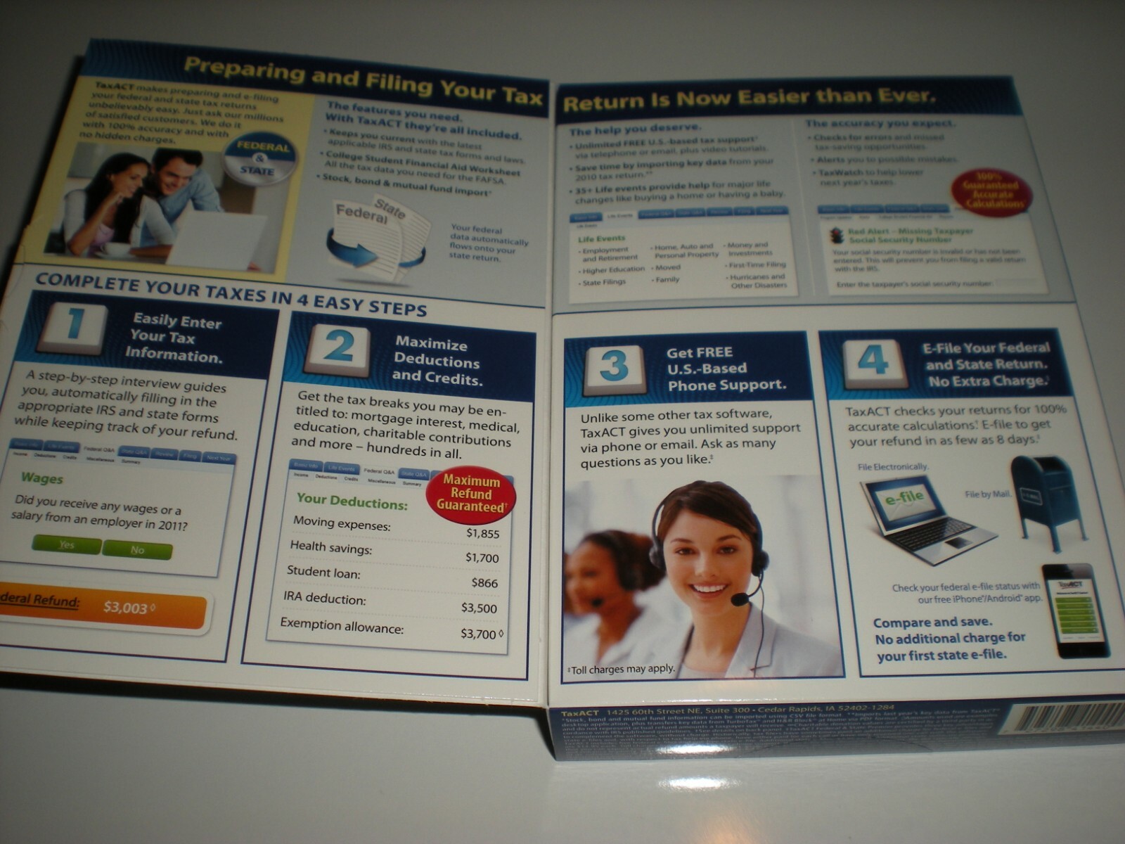 TaxACT 2011 Premier with state. New in box. Tax ACT. For Windows. Software CD?