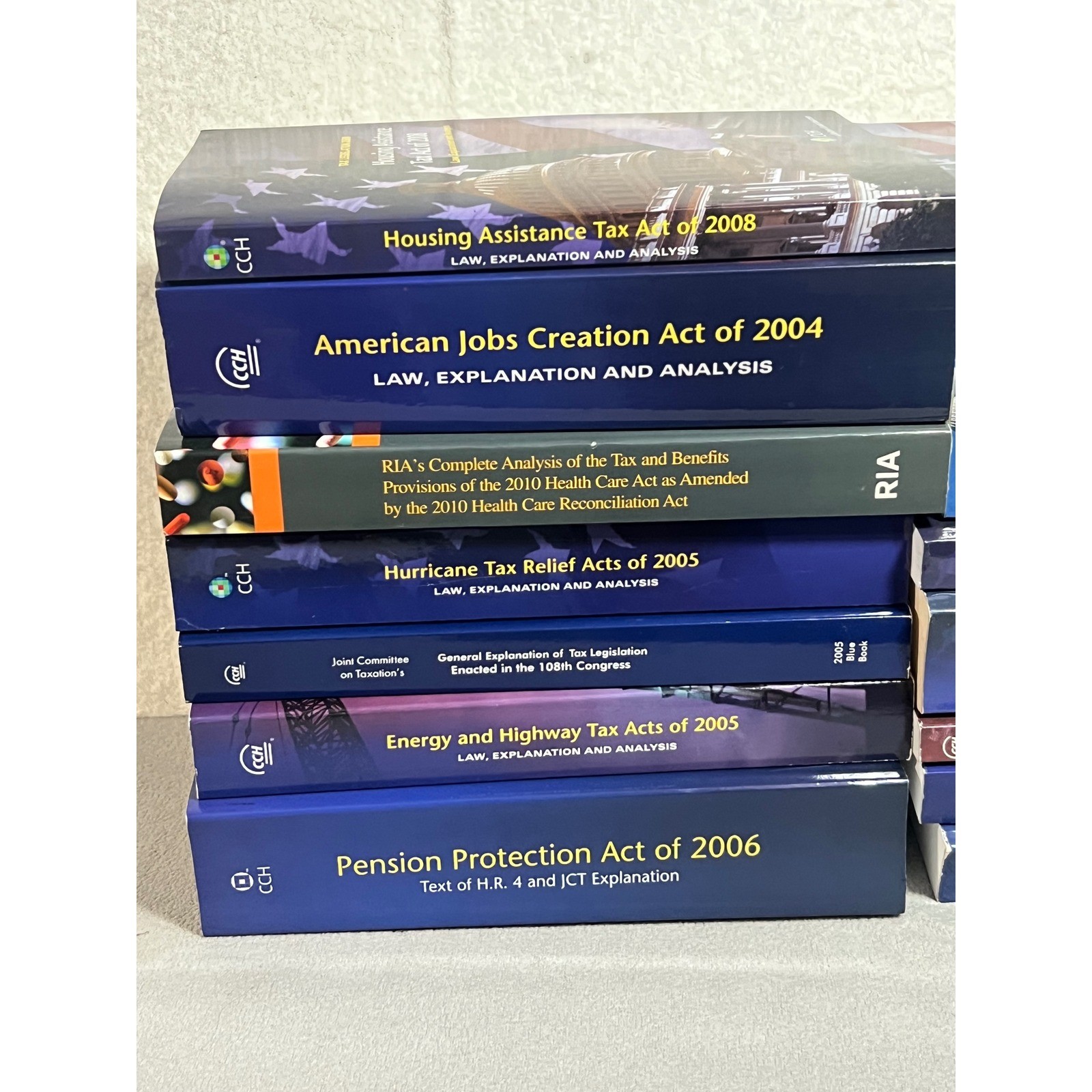Collection of US Tax Law Explanation and Analysis Books 2000s Legislation